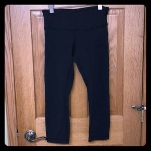 Lululemon Wunder Under Crop, Sz 6, Black